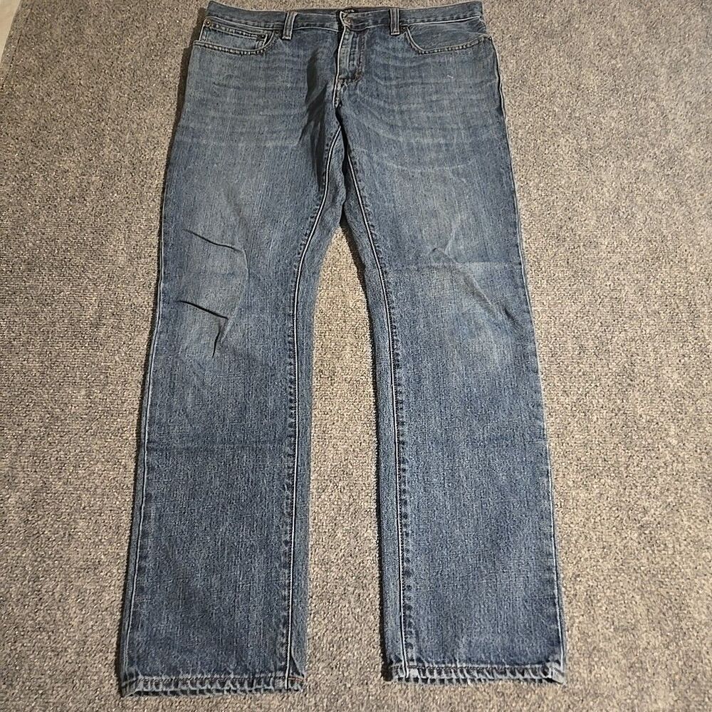 J Crew Denim Jeans Mens 33x30 Blue The Driggs Straight 5 Pocket Casual